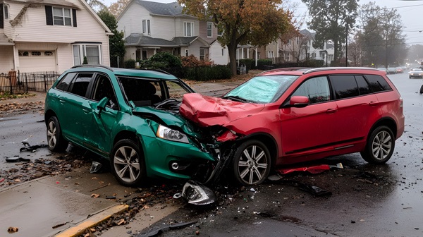 Tampa traffic crash involving distracted driver in residential area.
