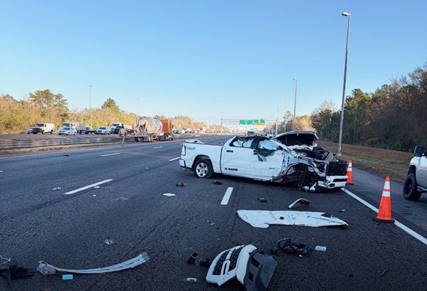 Northbound I-75 traffic stopped near Fletcher Avenue after a fatal crash in the Thonotosassa area.