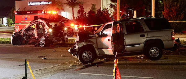 Crash investigation after a serious Largo collision on Seminole Boulevard that left three people injured, including one victim with a traumatic brain injury