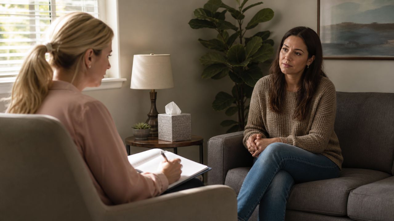Private counseling session setting representing therapy and trauma treatment after a Florida rideshare sexual assault