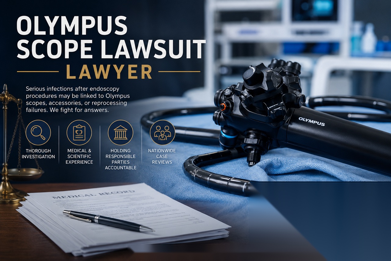 Armando Personal Injury Law attorneys reviewing an Olympus scope infection lawsuit case